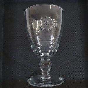 Juliska Berry and Thread Water Goblet Clear Glass 6.25" 13 oz